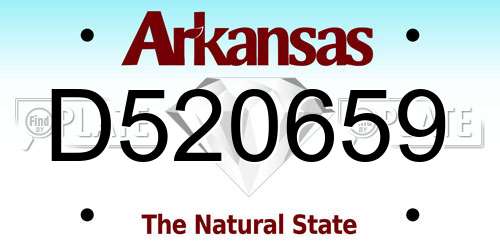 D520659 Arkansas License Plate