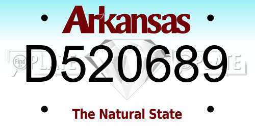 D520689 Arkansas License Plate