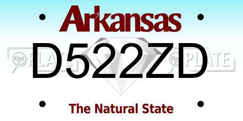 D522ZD Arkansas License Plate