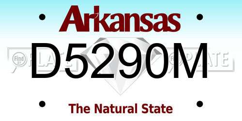 D5290M Arkansas License Plate