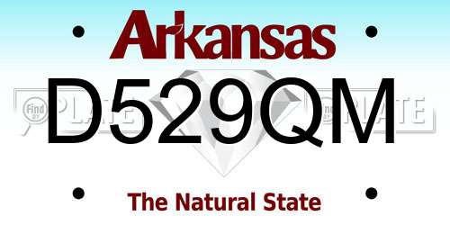 D529QM Arkansas License Plate