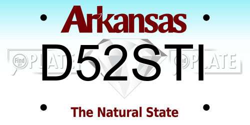 D52STI Arkansas License Plate