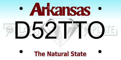 D52TTO Arkansas License Plate