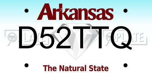D52TTQ Arkansas License Plate