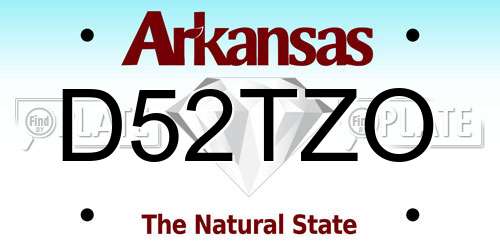 D52TZO Arkansas License Plate