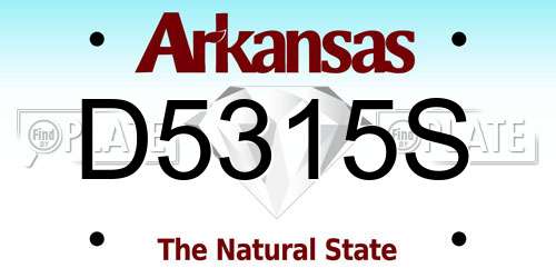 D5315S Arkansas License Plate
