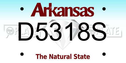 D5318S Arkansas License Plate
