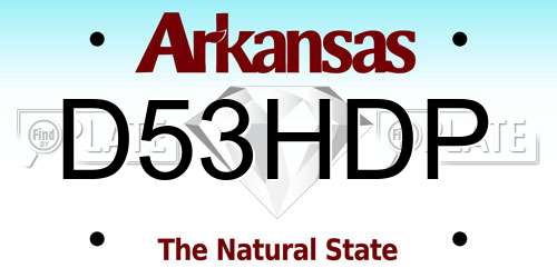 D53HDP Arkansas License Plate