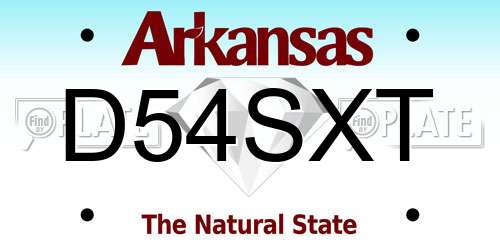 D54SXT Arkansas License Plate