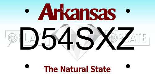D54SXZ Arkansas License Plate