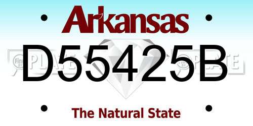 D55425B Arkansas License Plate