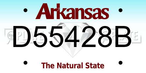 D55428B Arkansas License Plate