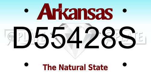 D55428S Arkansas License Plate