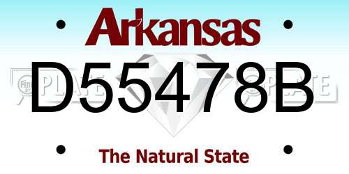 D55478B Arkansas License Plate