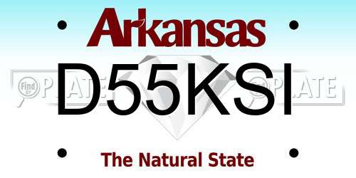 D55KSI Arkansas License Plate