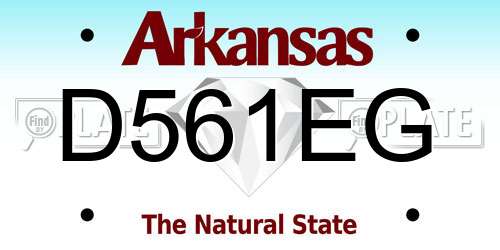 D561EG Arkansas License Plate