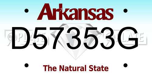 D57353G Arkansas License Plate