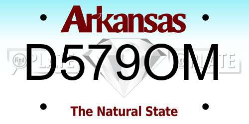 D579OM Arkansas License Plate