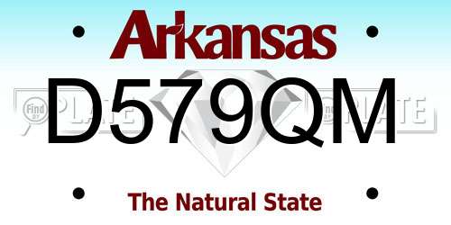 D579QM Arkansas License Plate
