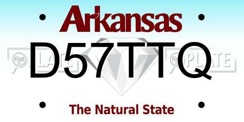 D57TTQ Arkansas License Plate