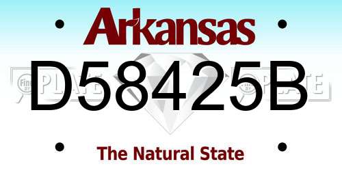 D58425B Arkansas License Plate