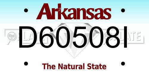 D60508I Arkansas License Plate