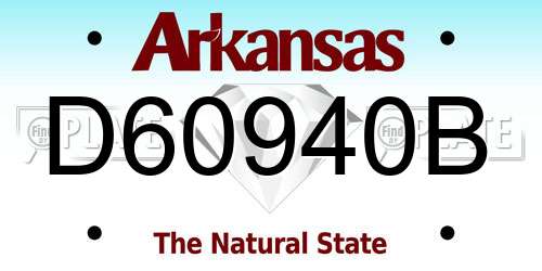 D60940B Arkansas License Plate