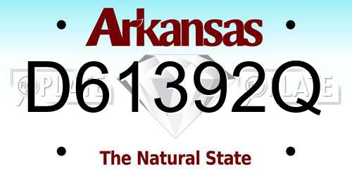 D61392Q Arkansas License Plate
