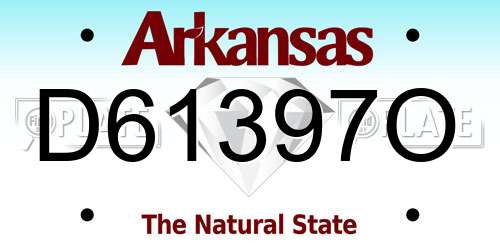 D61397O Arkansas License Plate