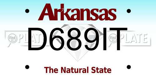 D689IT Arkansas License Plate
