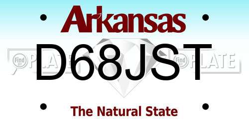 D68JST Arkansas License Plate