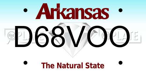 D68VOO Arkansas License Plate