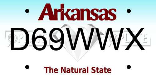 D69WWX Arkansas License Plate