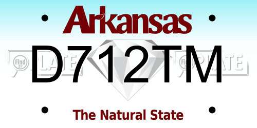 D712TM Arkansas License Plate