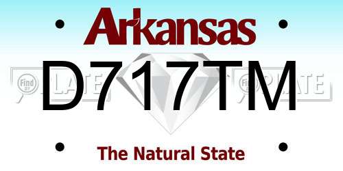 D717TM Arkansas License Plate