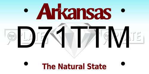 D71TTM Arkansas License Plate