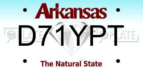 D71YPT Arkansas License Plate