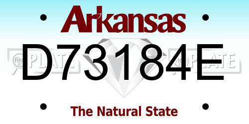 D73184E Arkansas License Plate
