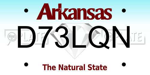 D73LQN Arkansas License Plate
