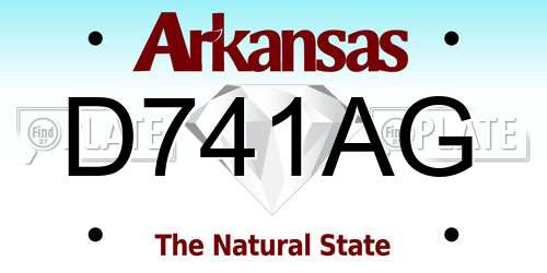D741AG Arkansas License Plate