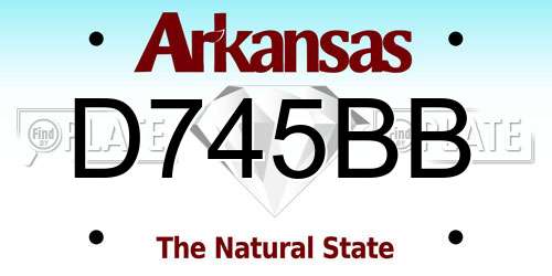 D745BB Arkansas License Plate