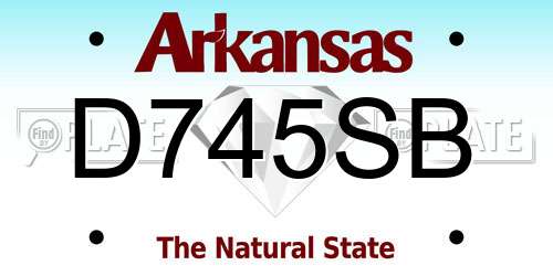 D745SB Arkansas License Plate