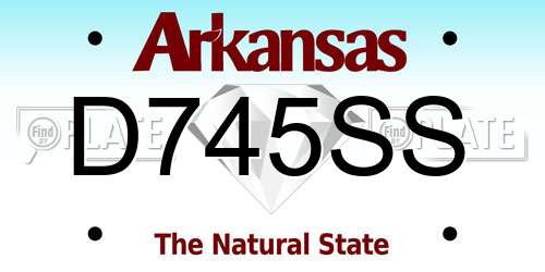 D745SS Arkansas License Plate