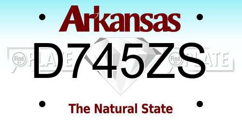 D745ZS Arkansas License Plate