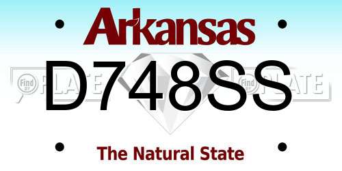 D748SS Arkansas License Plate