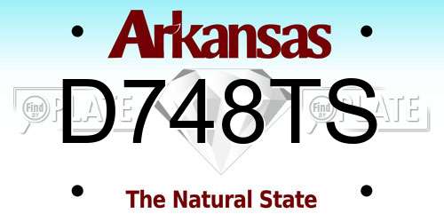 D748TS Arkansas License Plate