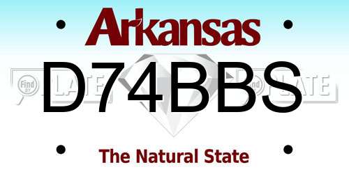 D74BBS Arkansas License Plate