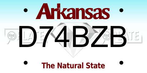 D74BZB Arkansas License Plate