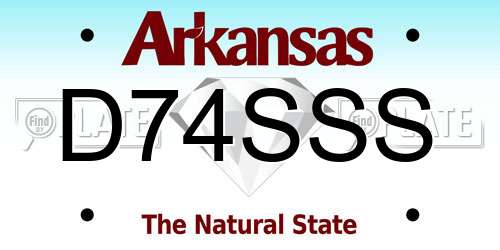 D74SSS Arkansas License Plate
