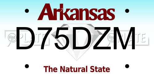 D75DZM Arkansas License Plate